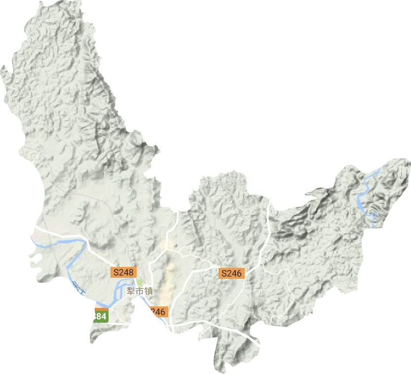 犁市镇地形地图