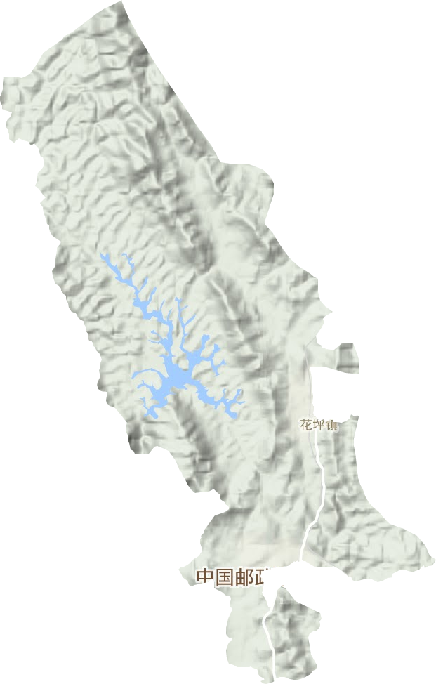 花坪镇地形地图