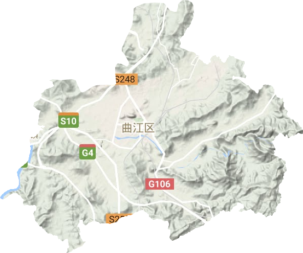 马坝镇地形地图
