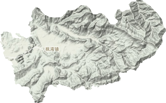 枫湾镇地形地图