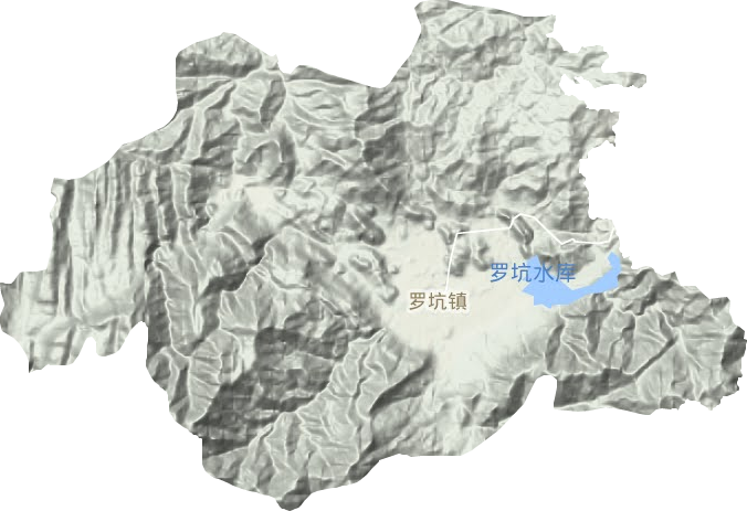 罗坑镇地形地图