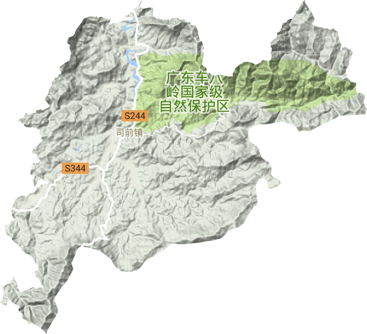司前镇地形地图