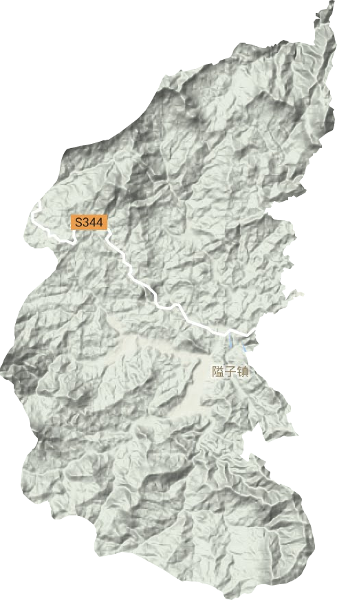 隘子镇地形地图