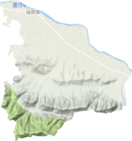 城南镇地形地图