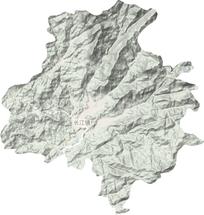 长江镇地形地图