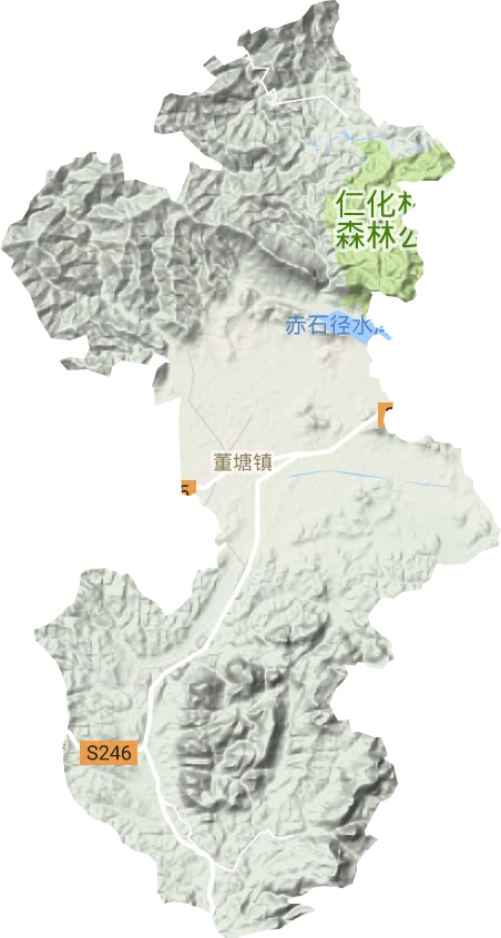董塘镇地形地图