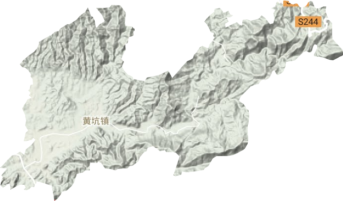黄坑镇地形地图