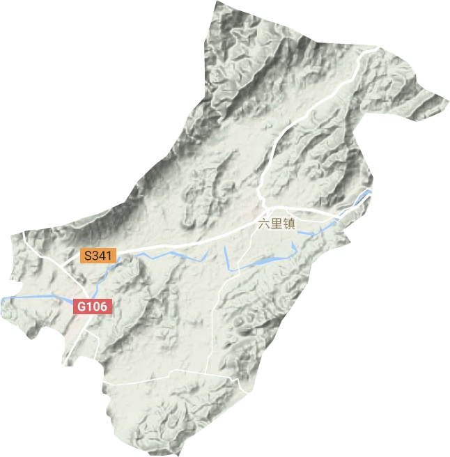 官渡镇地形地图