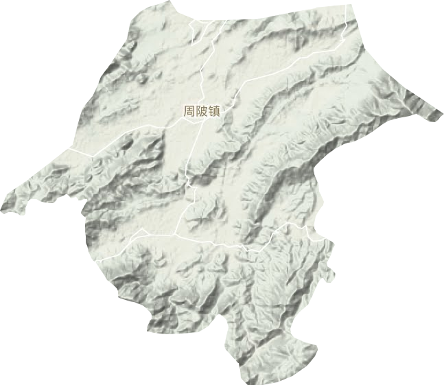 周陂镇地形地图