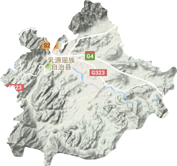 乳城镇地形地图