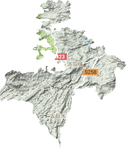 洛阳镇地形地图