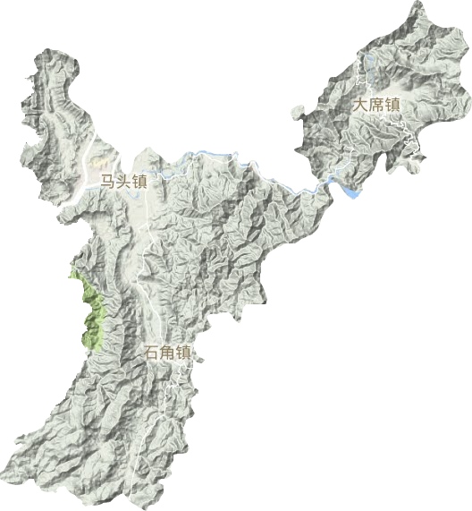马头镇地形地图