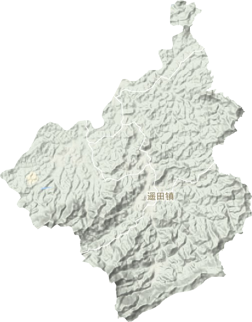 遥田镇地形地图
