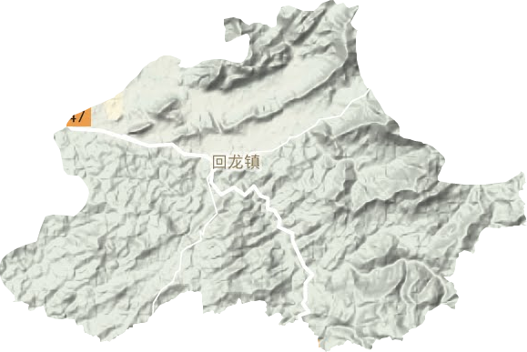 回龙镇地形地图