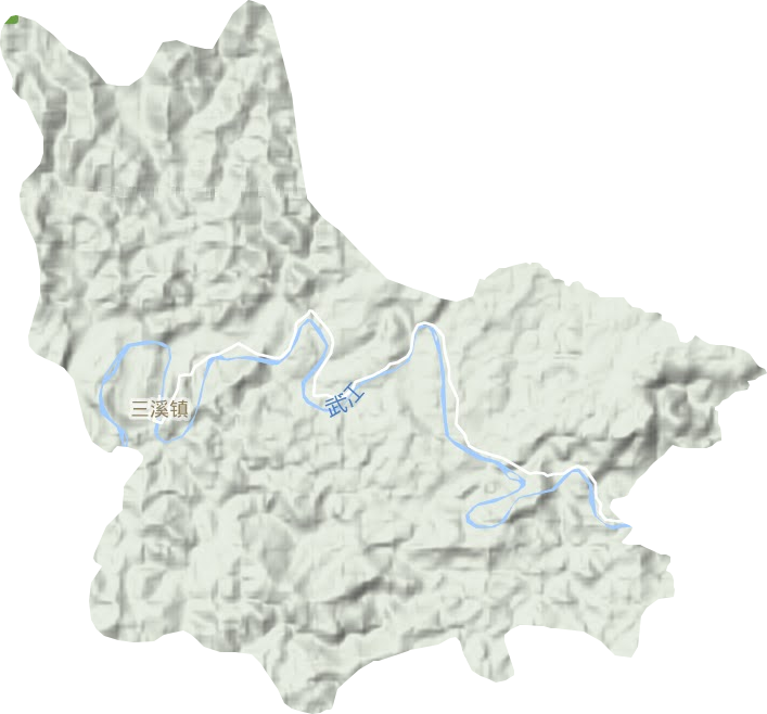 三溪镇地形地图