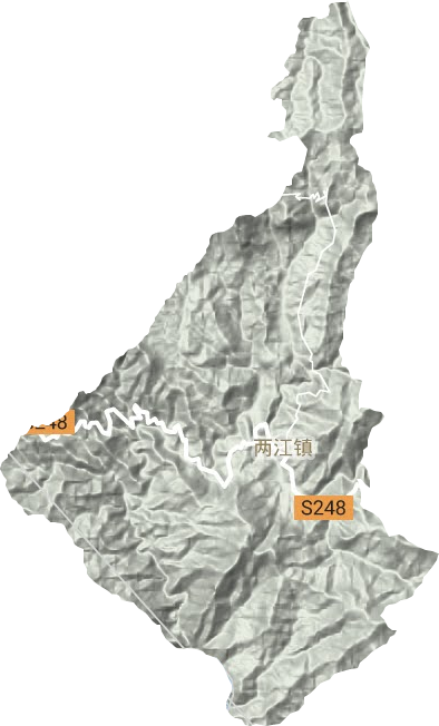两江镇地形地图