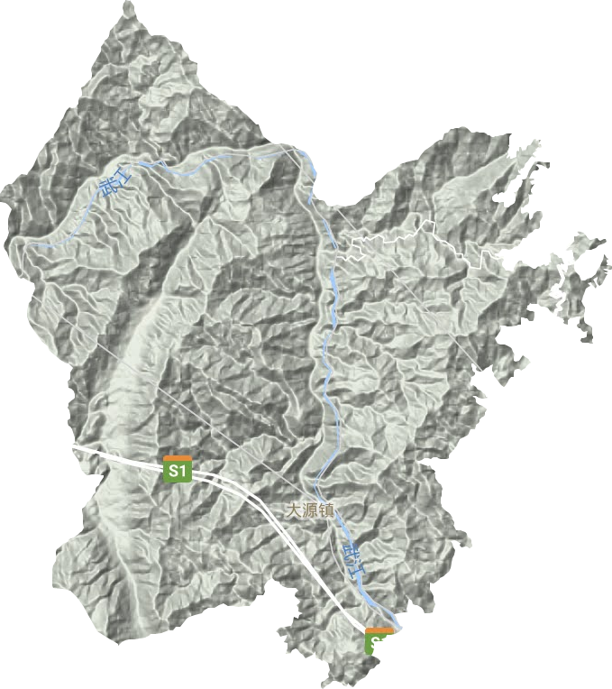 大源镇地形地图