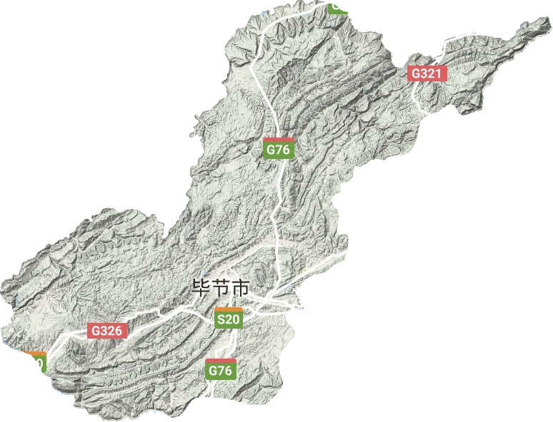 七星关区地形地图