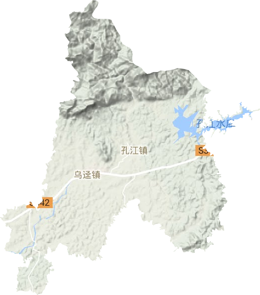 乌迳镇地形地图