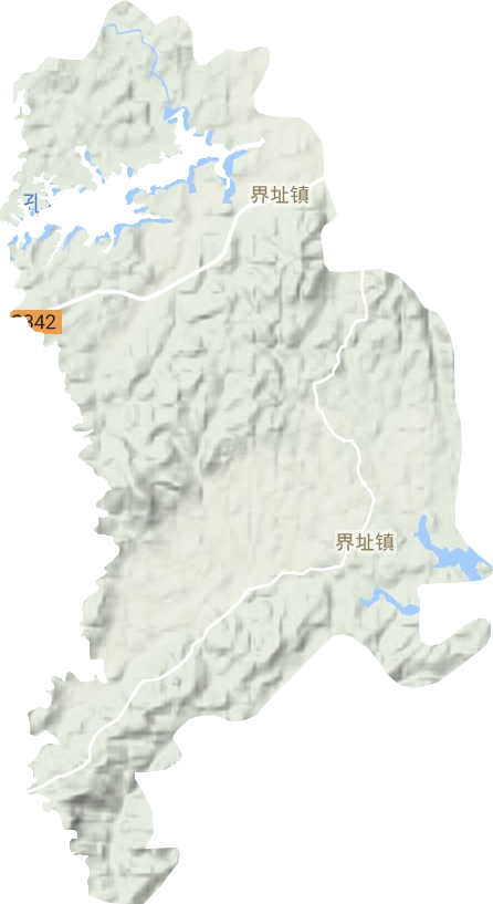 界址镇地形地图