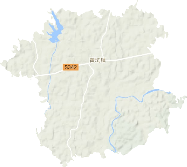 黄坑镇地形地图