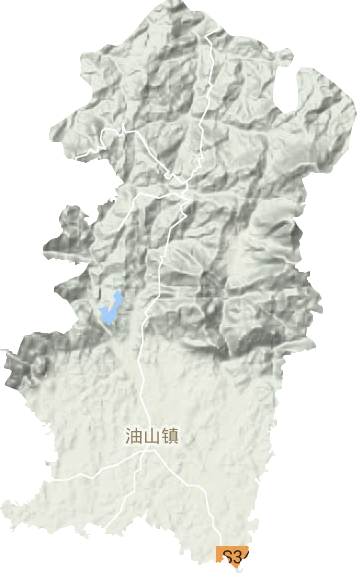 油山镇地形地图