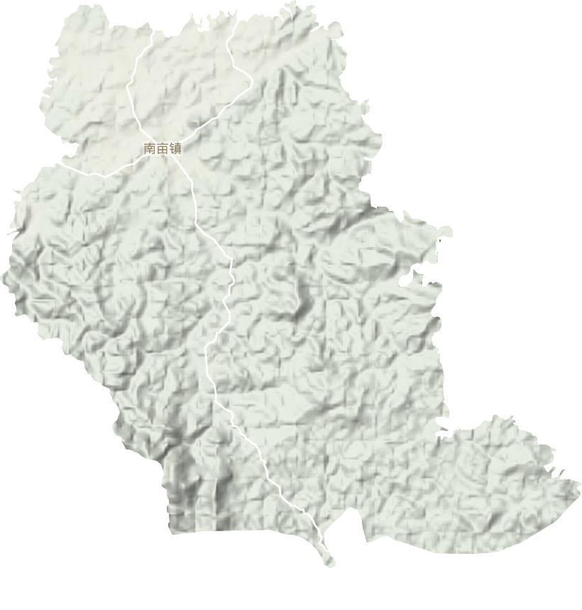 南亩镇地形地图