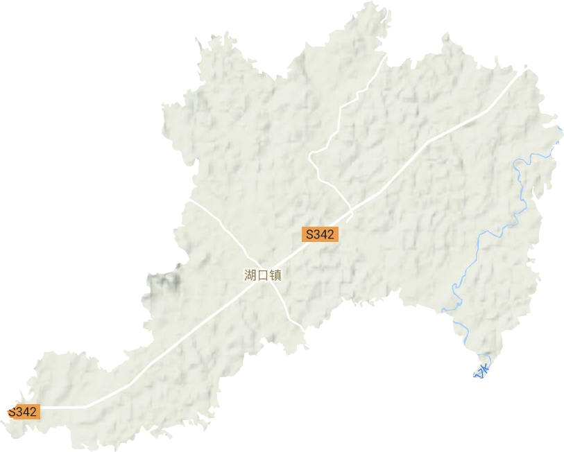 湖口镇地形地图