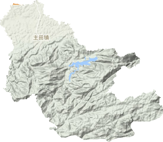 主田镇地形地图