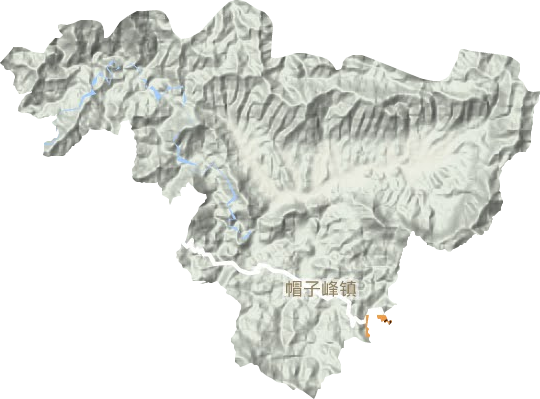 帽子峰镇地形地图