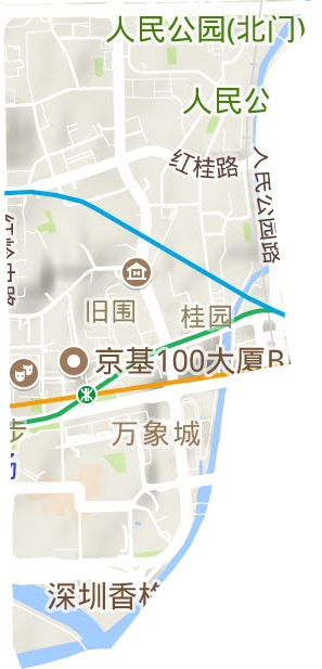 桂园街道地形地图