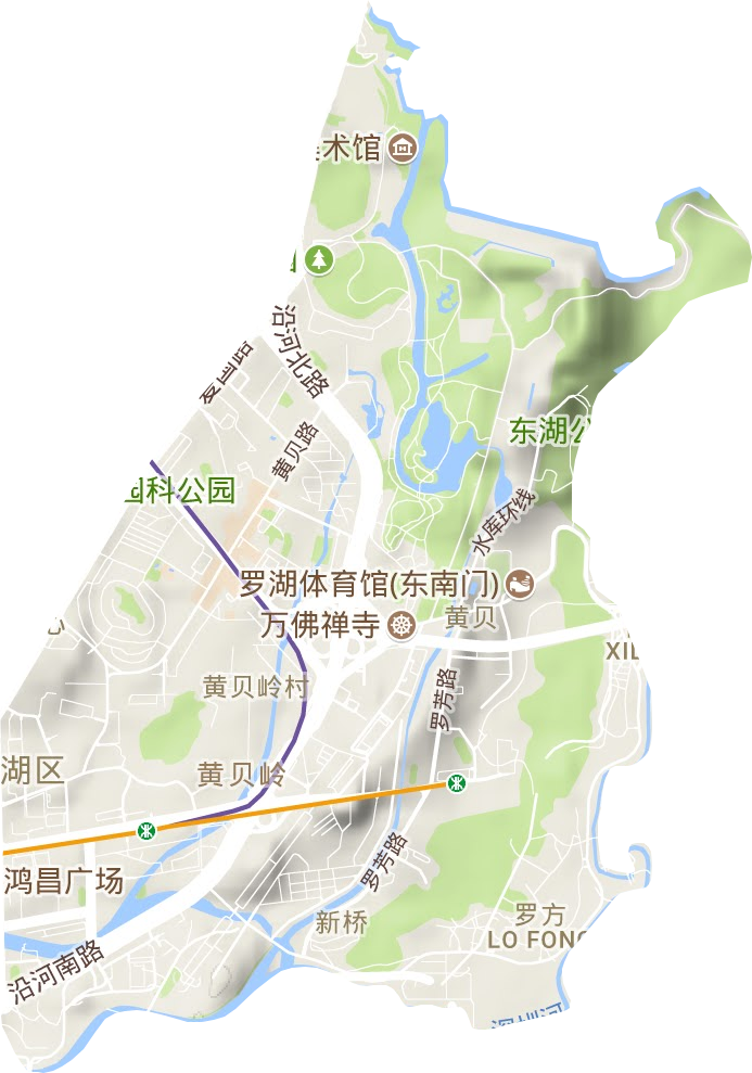 黄贝街道地形地图