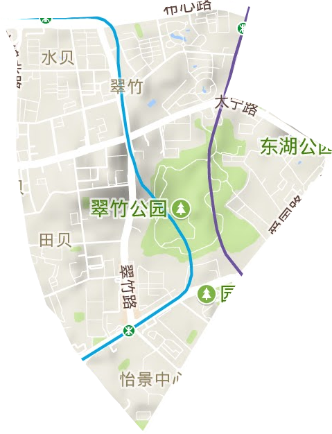 翠竹街道地形地图