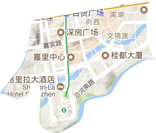 南湖街道地形地图