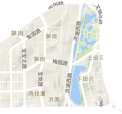 笋岗街道地形地图