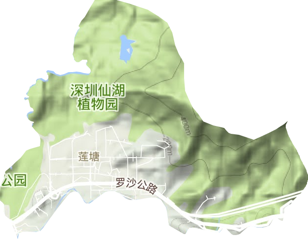莲塘街道地形地图