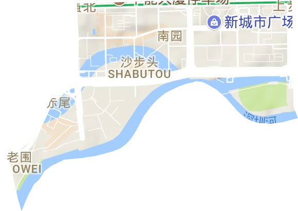 南园街道地形地图