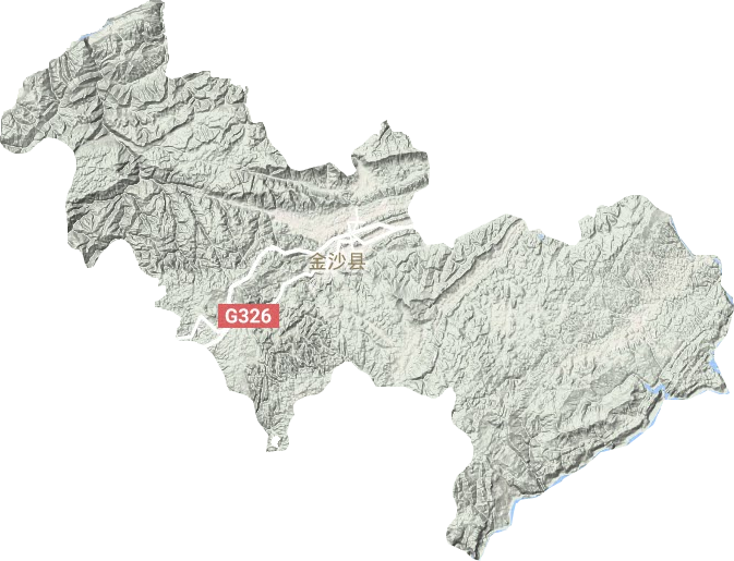 金沙县地形地图