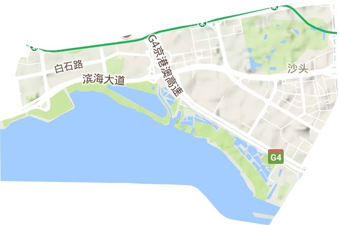 沙头街道地形地图