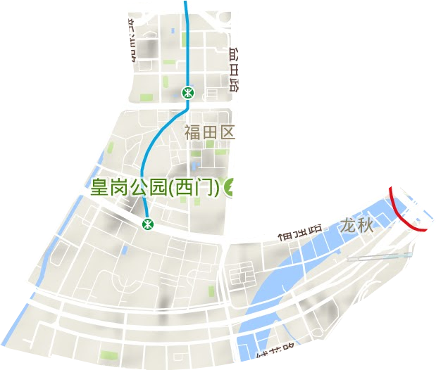 福保街道地形地图
