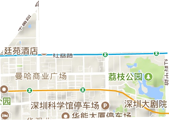 华强北街道地形地图
