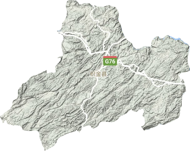 织金县地形地图
