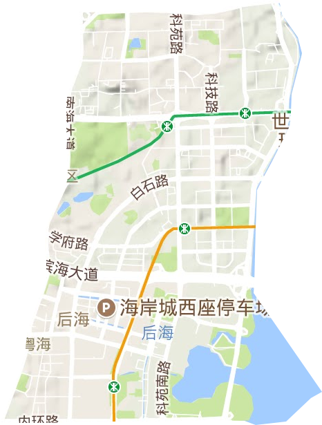 粤海街道地形地图