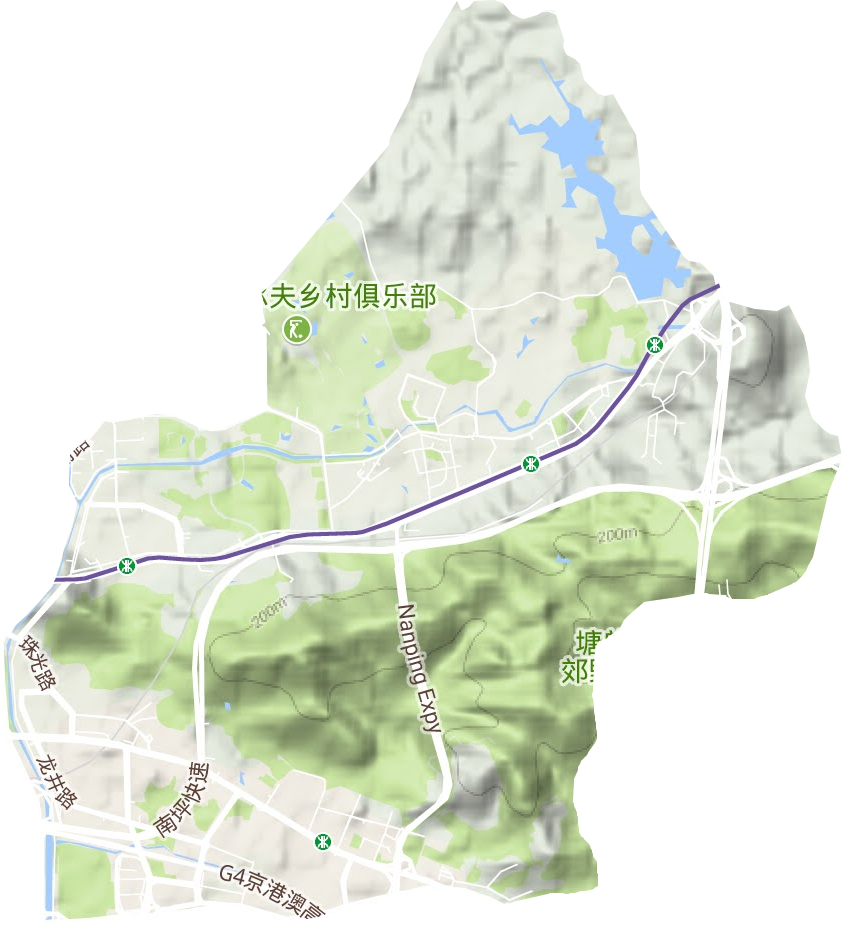 桃源街道地形地图