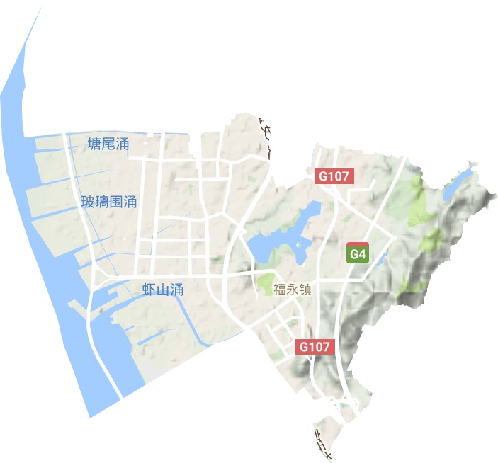 福永街道地形地图