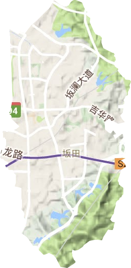 坂田街道地形地图