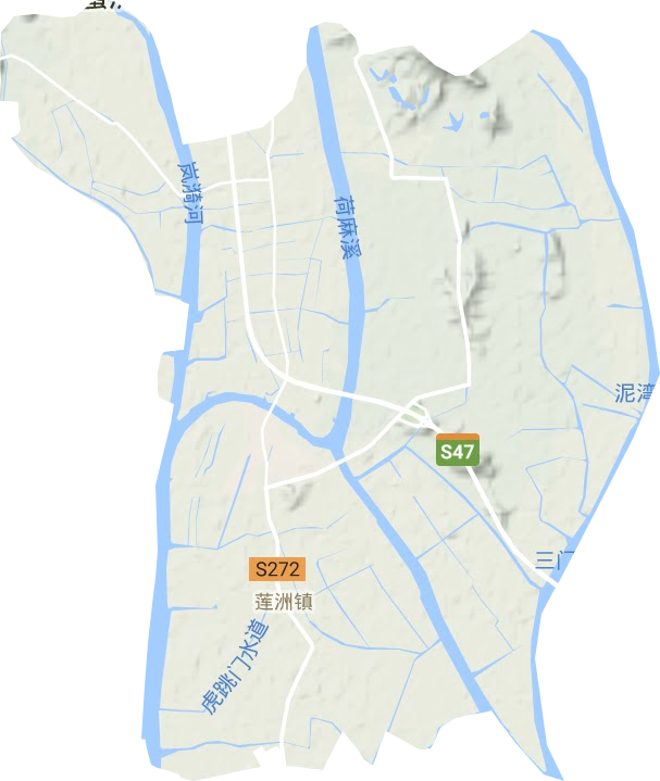 莲洲镇地形地图