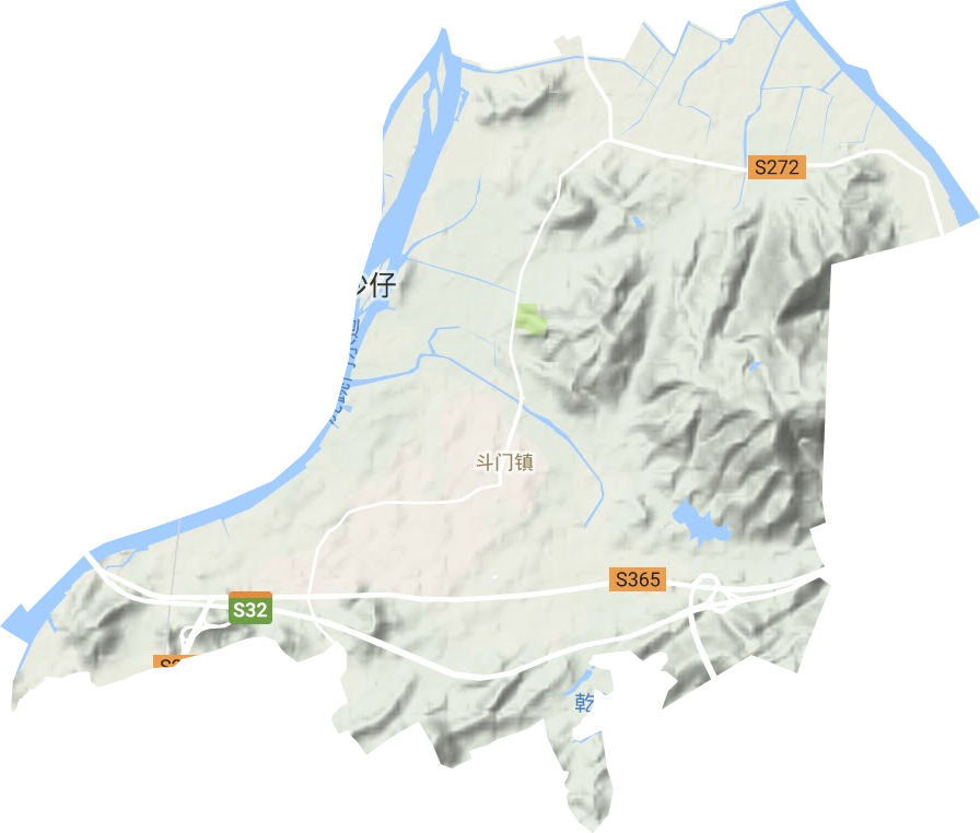 斗门镇地形地图