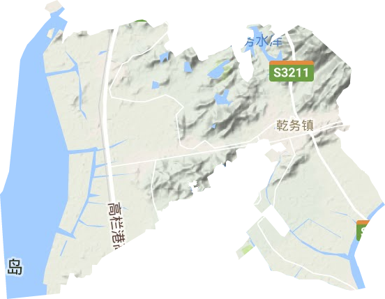 乾务镇地形地图