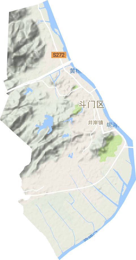 井岸镇地形地图
